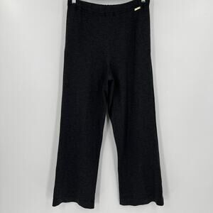 St. John Sport Wide Leg Knit Charcoal‎ Gray Pull On Pants Women’s Size Small